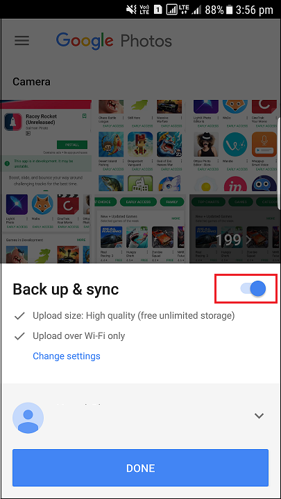 backup and sync