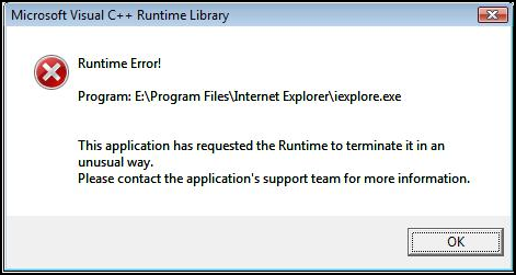 unknown runtime error in ie6