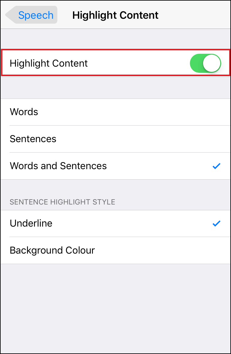 how to make iphone read highlighted text