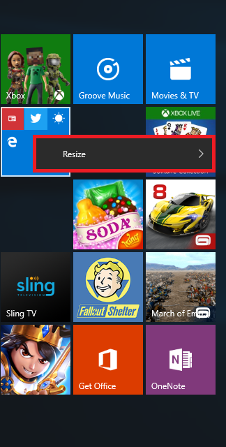 Resize Live Folder