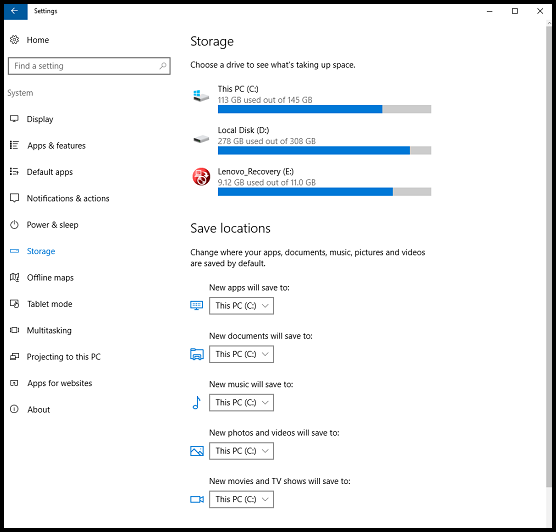 Save Files to Another Drive