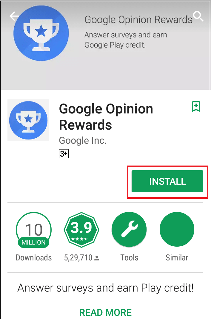 google opinion rewards app