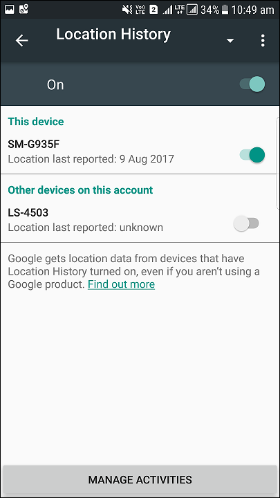 turn location history