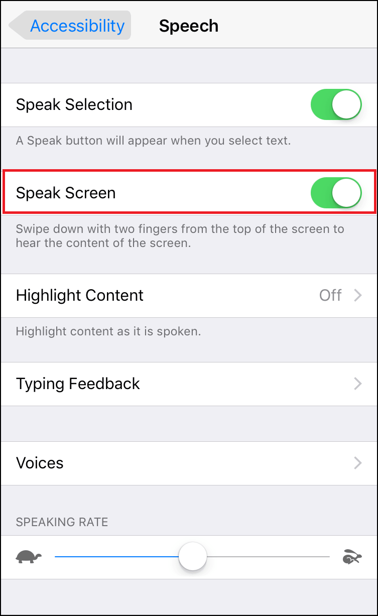 Speak Screen