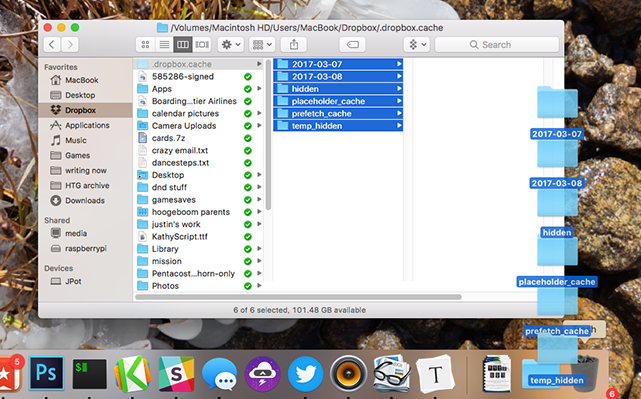 Delete Dropbox Cache Mac
