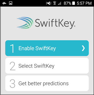 enable swift key