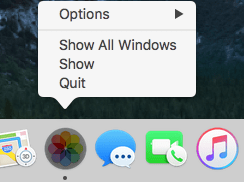 Quit from Dock