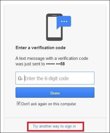 verification code window