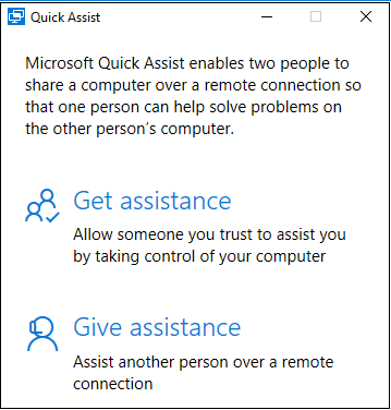 Click on Give assistance option