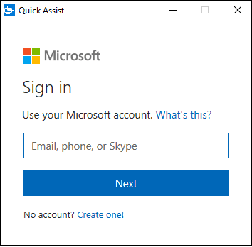 Sign in with Microsoft account