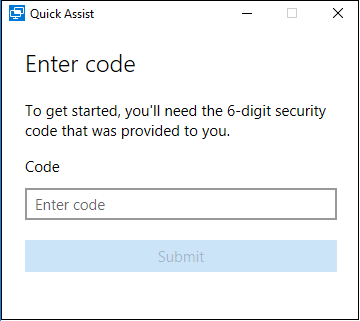 Enter 6 digit security code
