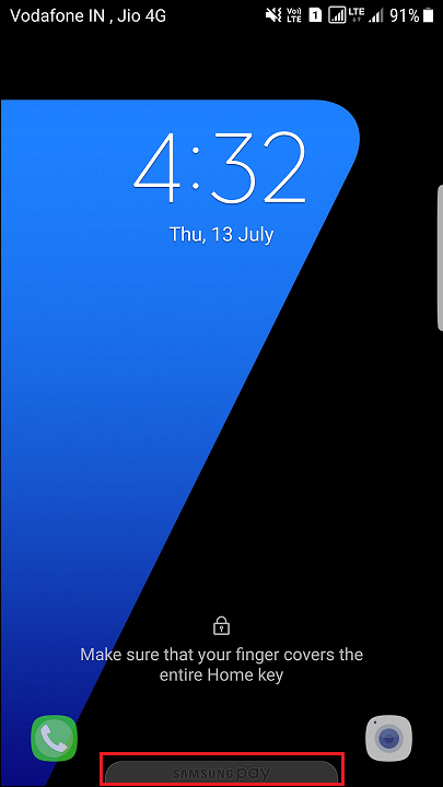 swipe up
