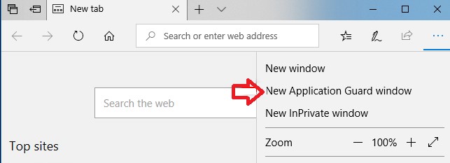 activate Application Guard for your Edge browser